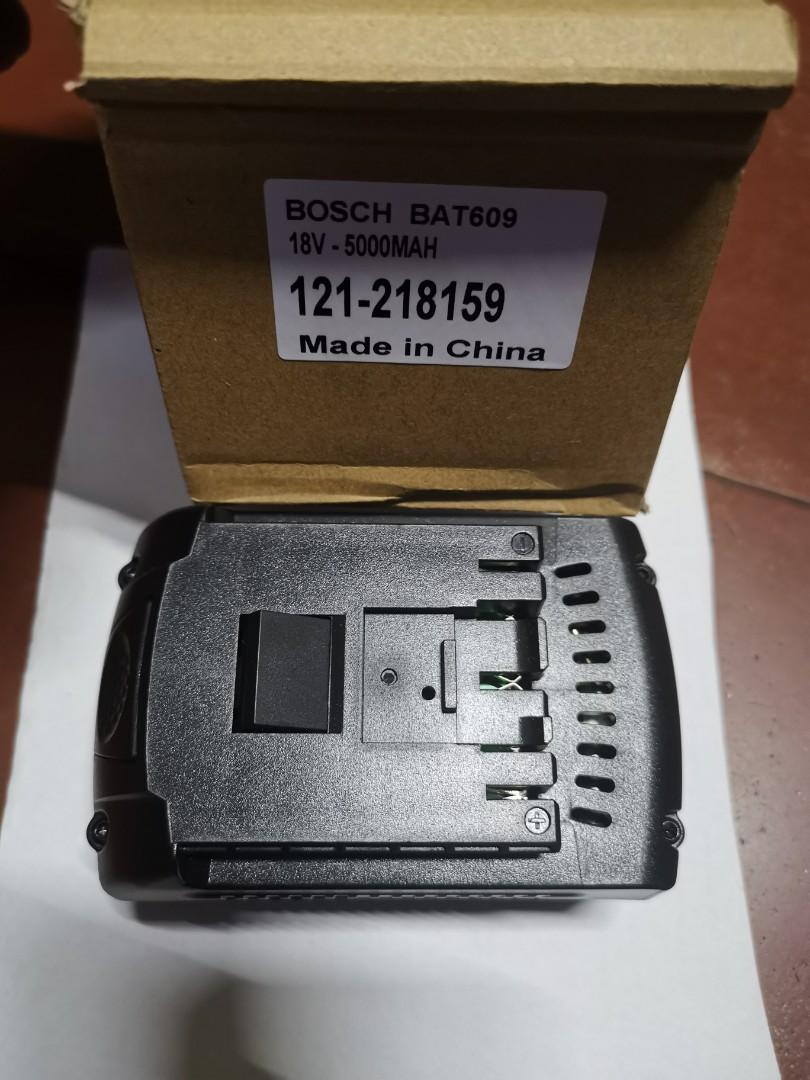 Bosch Power Tool Battery Replacement (Category: Construction Tools & Equipment) located in Caloocan City. Submitted by dianethriftstore (Listing ID 1064895936, Image 2). Description: Bosch Battery Replacement Capacity: 5000mAh Voltage:18V Battery Type: Li-ion Model: BAT609 PHP1500/pc Replacement battery for Bosch BAT609G BAT618 BAT618G BAT619 BAT619G BAT622 BAT620-2PK SKC181-202L Compatible with Bosch 17618, 17618-01, 24618-01, 25618, 25618-01, 2