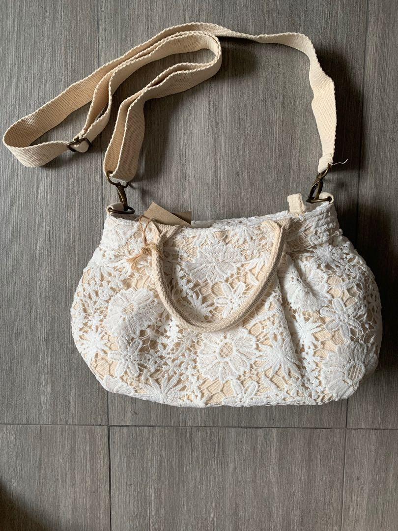White lace hotsell bag