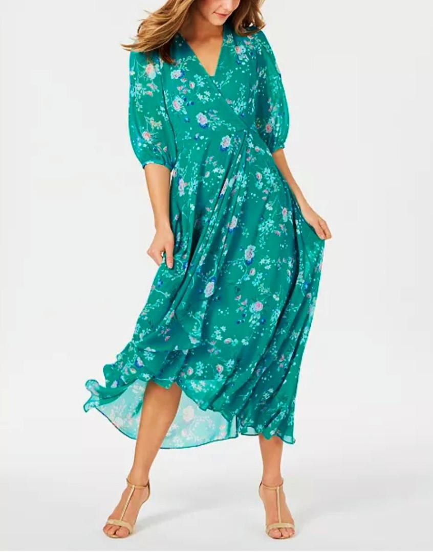 Calvin klein green on sale floral dress
