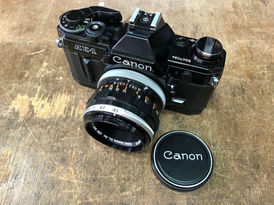 Canon AE-1 連原廠FL 50mm f1.8標準鏡, 攝影器材, 鏡頭及裝備- Carousell