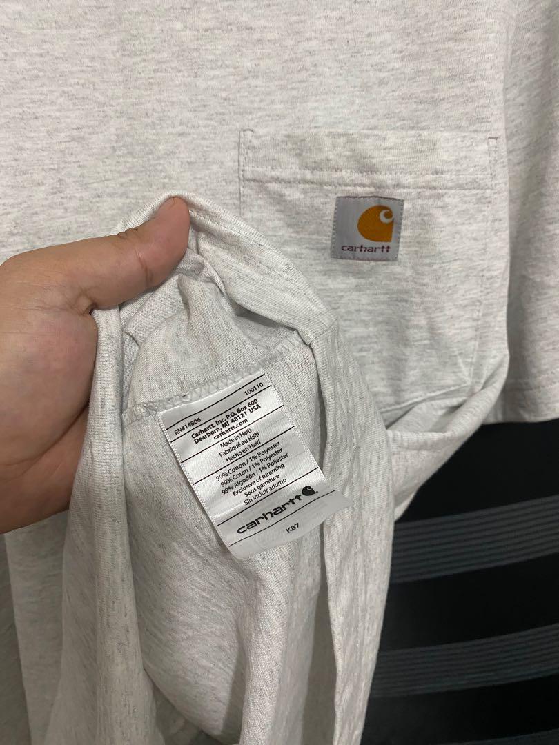 Carhartt pocket tee k87 ash gray, Men's 
