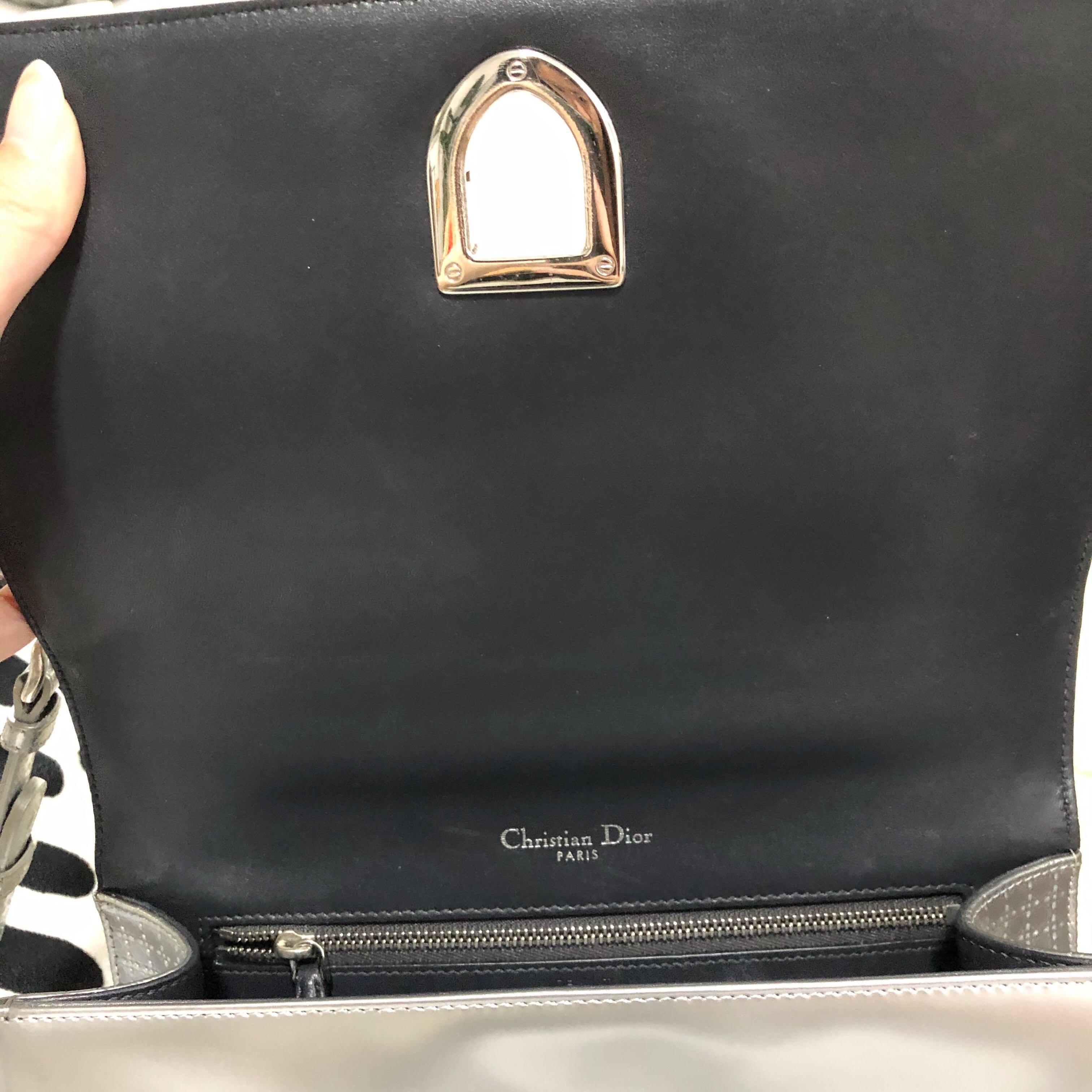 Christian Dior Diorama Bag in Silver Leather — UFO No More