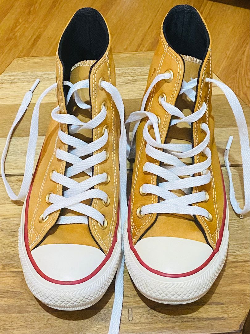 converse yellow high cut