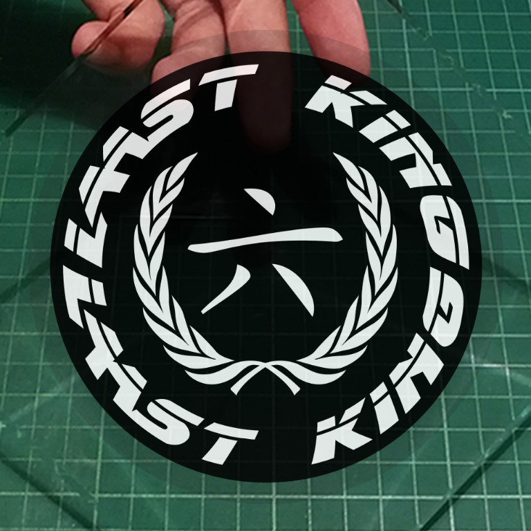 Custom Static Cling Car Decal printed . Design supplied by customer