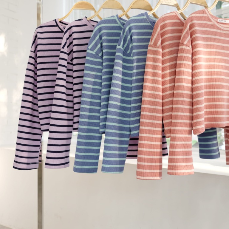 cute striped long sleeve shirts