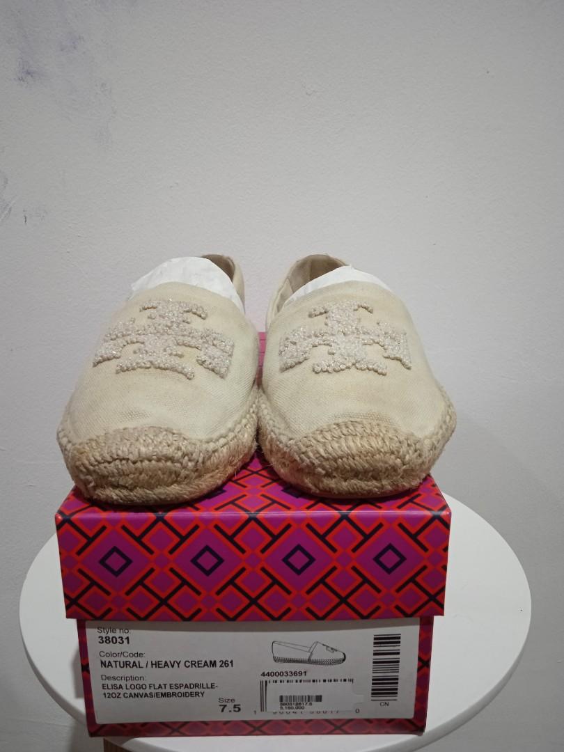 Elisa logo flat espadrille top