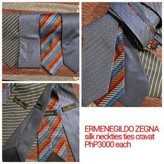 ERMENEGILDO ZEGNA silk neckties ties cravat