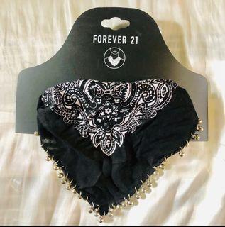 FASHION SCARF FOREVER 21 HIPHOP BANDANA STREET HANDKERCHIEF OR FACE MASK BLACK