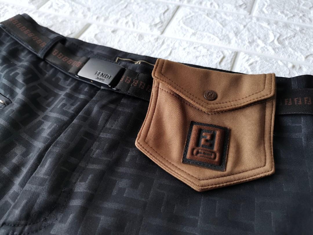 Fendi Logo Tape Belt w Pouch Luxury Accessories on Carousell