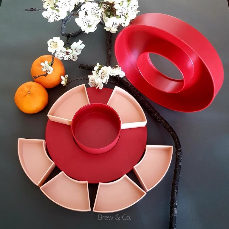 [BRAND NEW] Quality Snacks Palette Tray Set with Lid Multisectional