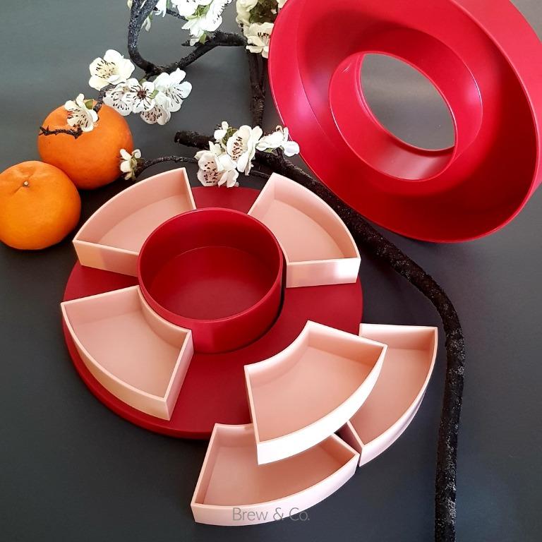 [BRAND NEW] Quality Snacks Palette Tray Set with Lid Multisectional