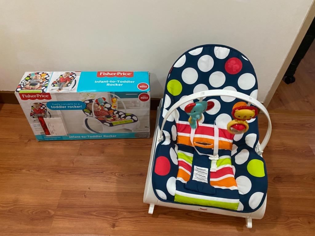 Fisher price infant to toddler rocker navy dots outlet