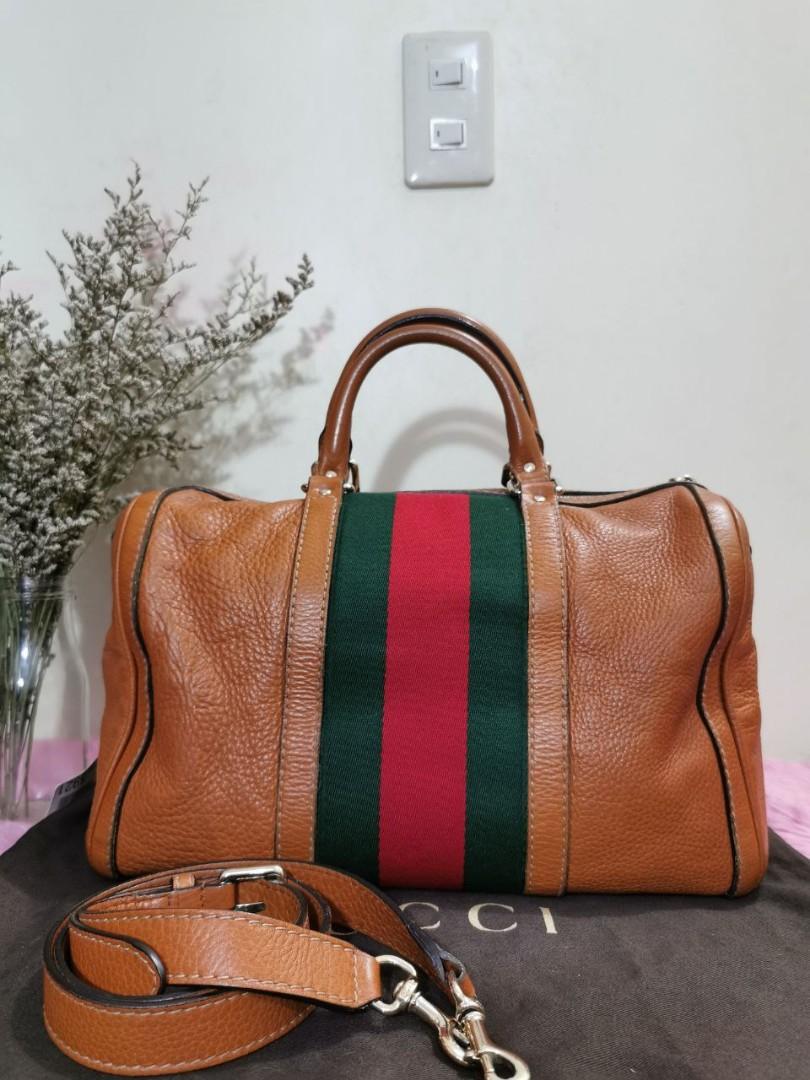 Gucci Light Tobacco Vintage Boston Bag Leather Satchel, Best Price and  Reviews