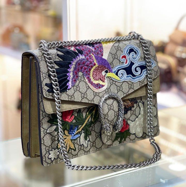 Gucci embroidered hot sale shoulder bag