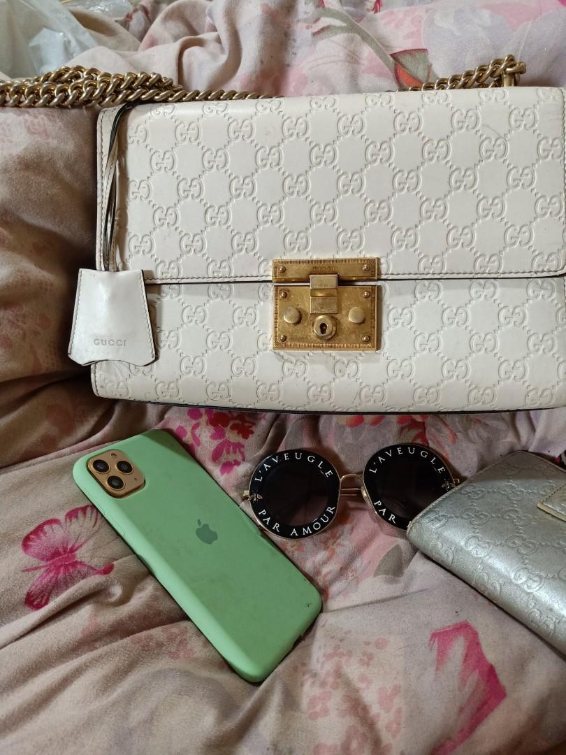 gucci white sling bag