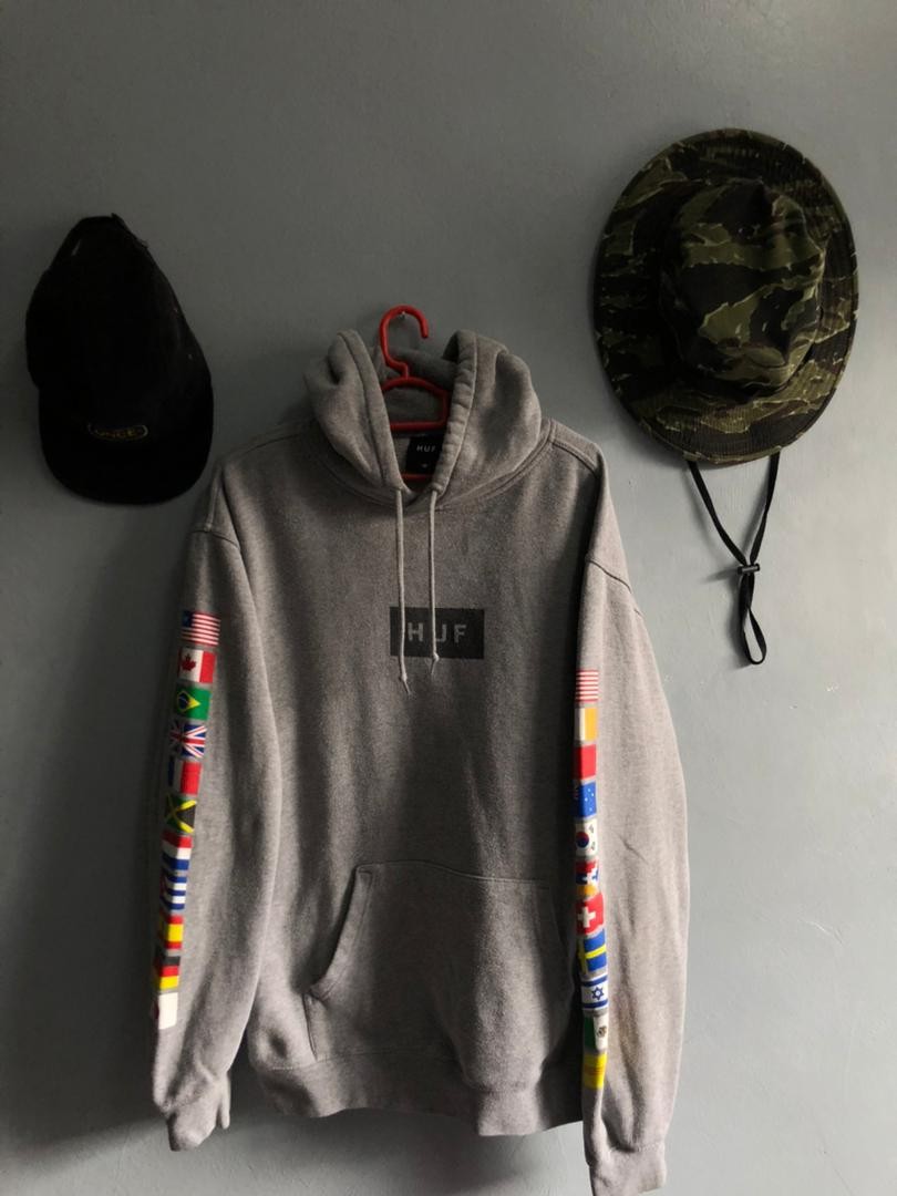 Huf hoodie nation flag Men s Fashion Tops Sets Hoodies on Carousell
