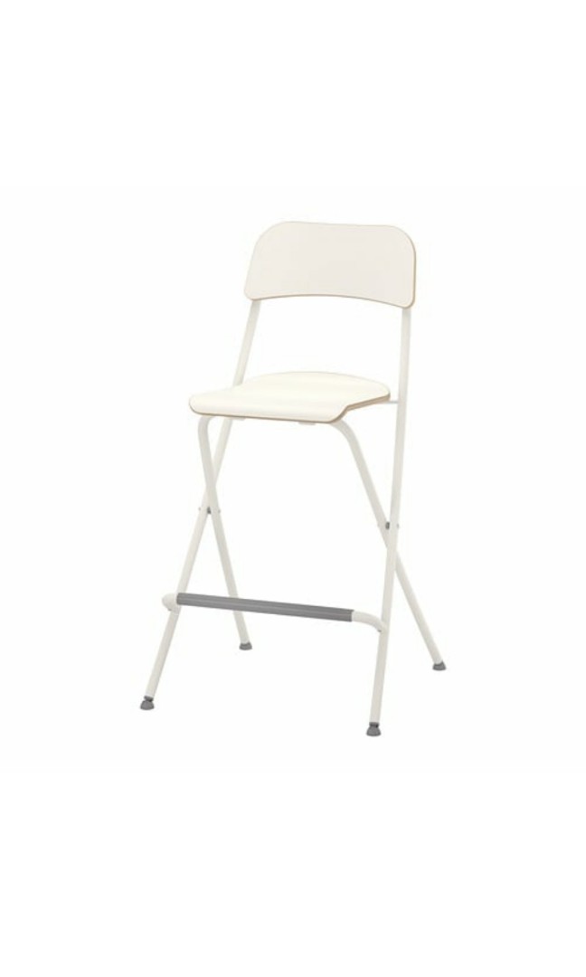Ikea Bar Chair foldable white, Furniture & Home Living, Furniture