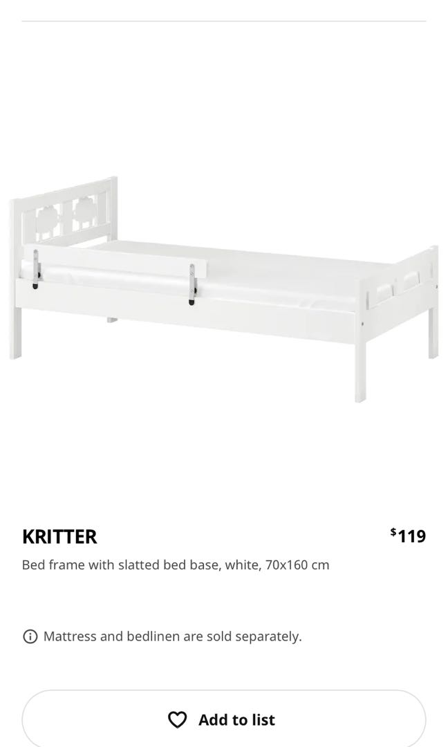 IKEA toddler single bed x 2, Furniture & Home Living, Furniture, Bed