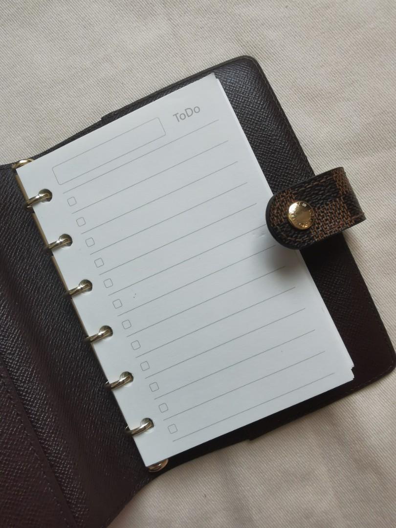 Inserts Refill for Planner Notebook for Louis Vuitton Agenda