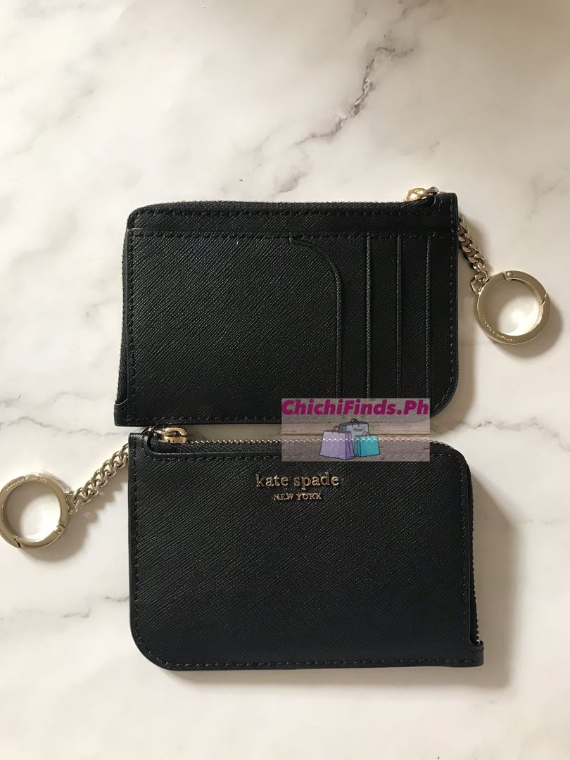 Kate Spade Card Case Wallet Key Ring in Black Saffiano, Women's Fashion,  Bags & Wallets, Wallets & Card holders on Carousell