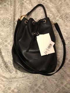 Large Leather bucket bag auxilary bag aritzia
