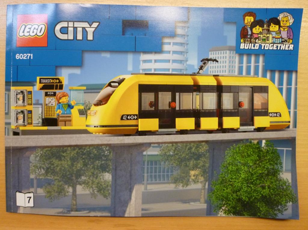 Lego City 60271 淨電車、電車站及紅色單車Tram, Tram Station & Red