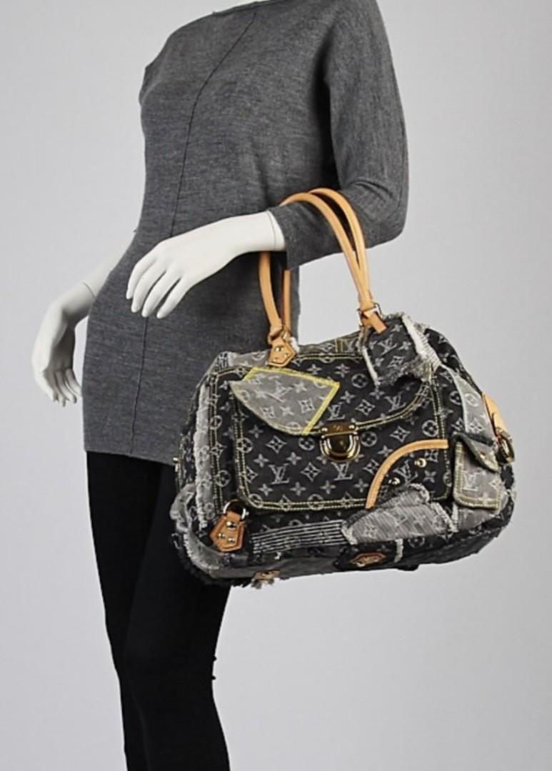 Louis Vuitton - Authenticated Bowly Handbag - Denim - Jeans Brown for Women, Good Condition