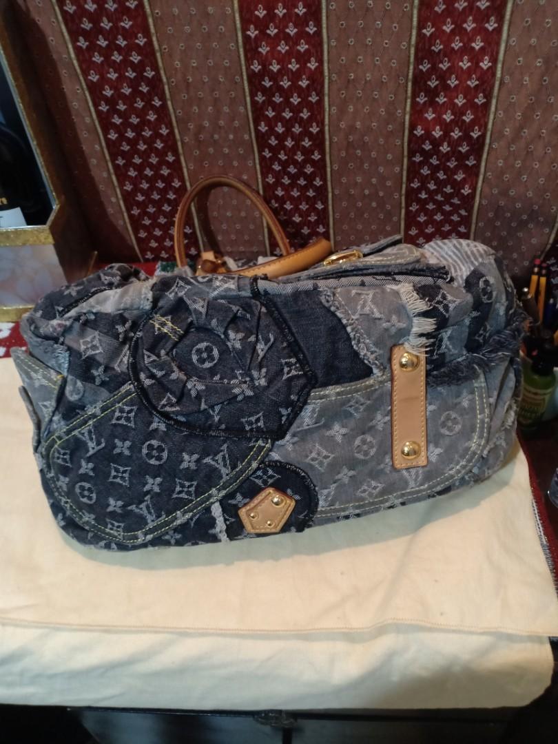Louis Vuitton - Authenticated Bowly Handbag - Denim - Jeans Brown for Women, Good Condition