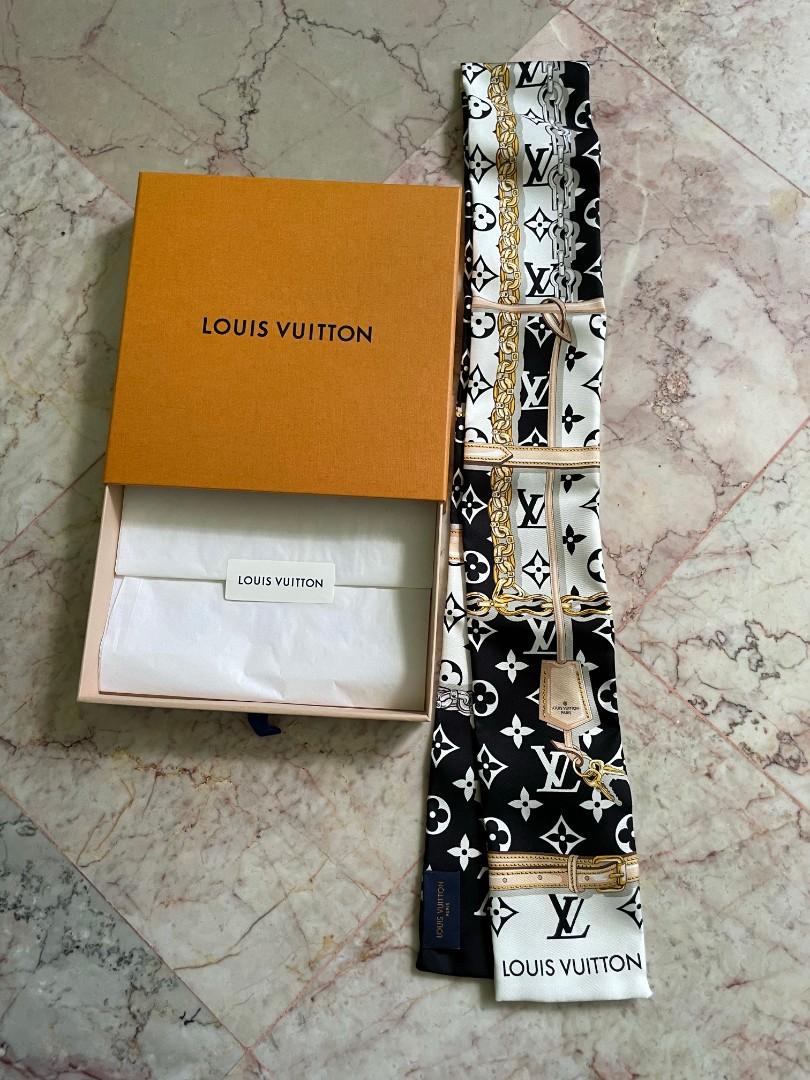 Louis Vuitton Silk Bandeau Monogram Trunks Twilly - SOLD