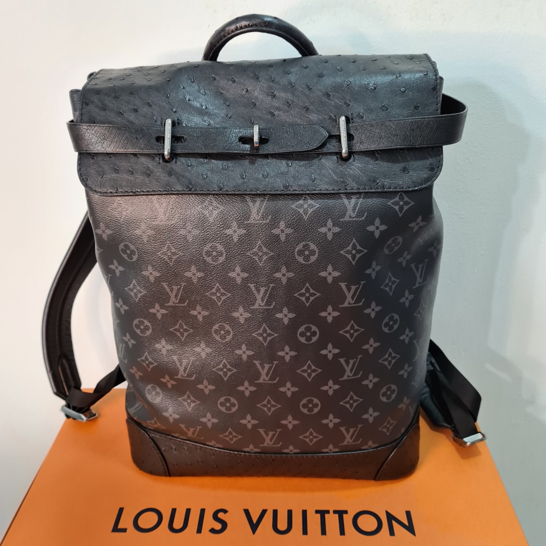 100% AUTHENTIC LOUIS VUITTON STEAMER OSTRICH CANVUS COLLECTOR BACKPACK