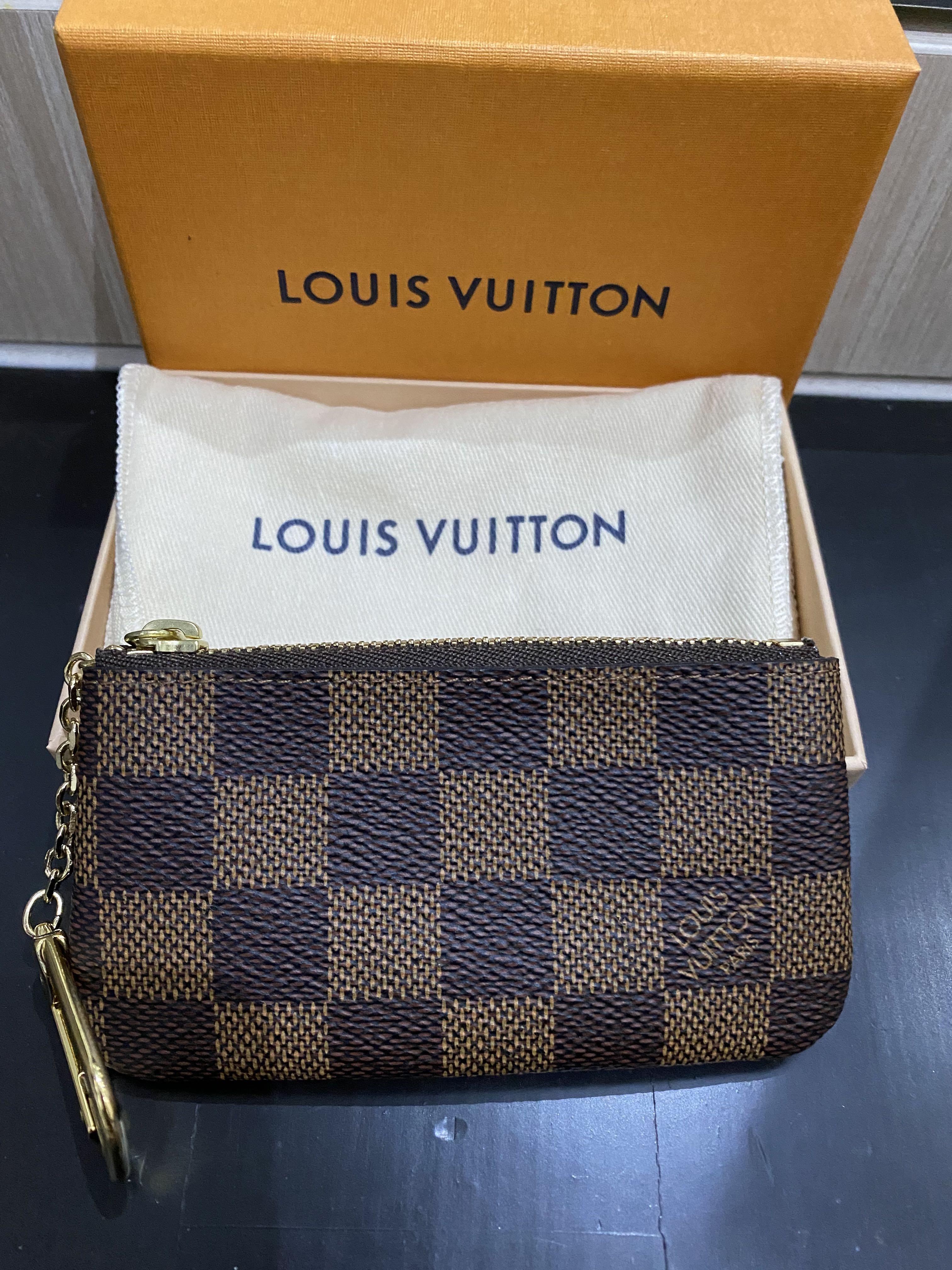 Louis Vuitton Burgundy Monogram Mini Lin Pochette Cles Key Pouch