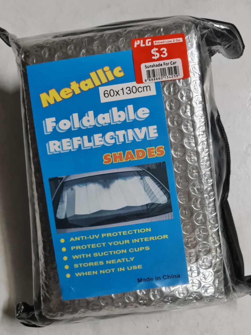 Metallic foldable sales reflective shades