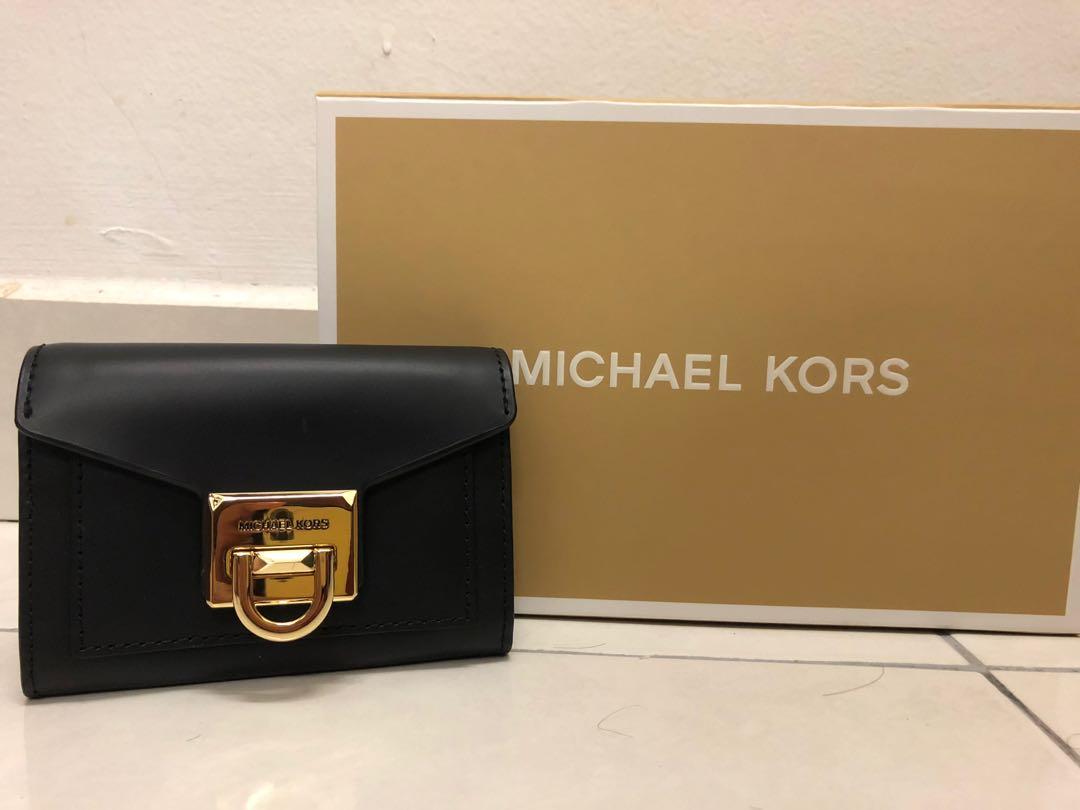 Micheal Kors Manhattan Small Flap Wallet, Luxury, Bags & Wallets 
