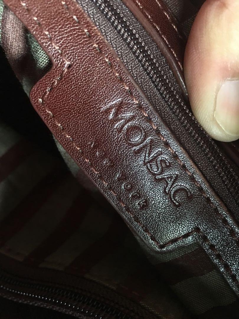 monsac leather laptop bag