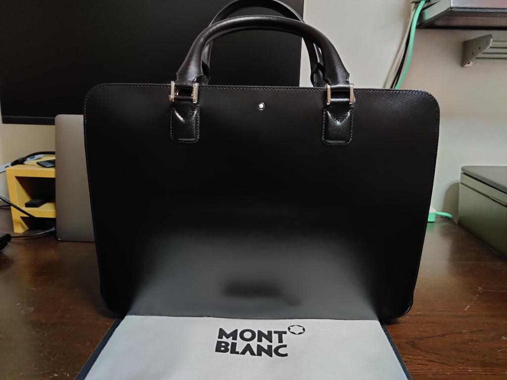 Mont Blanc Meisterstück FullGrain Leather Briefcase, Men's Fashion