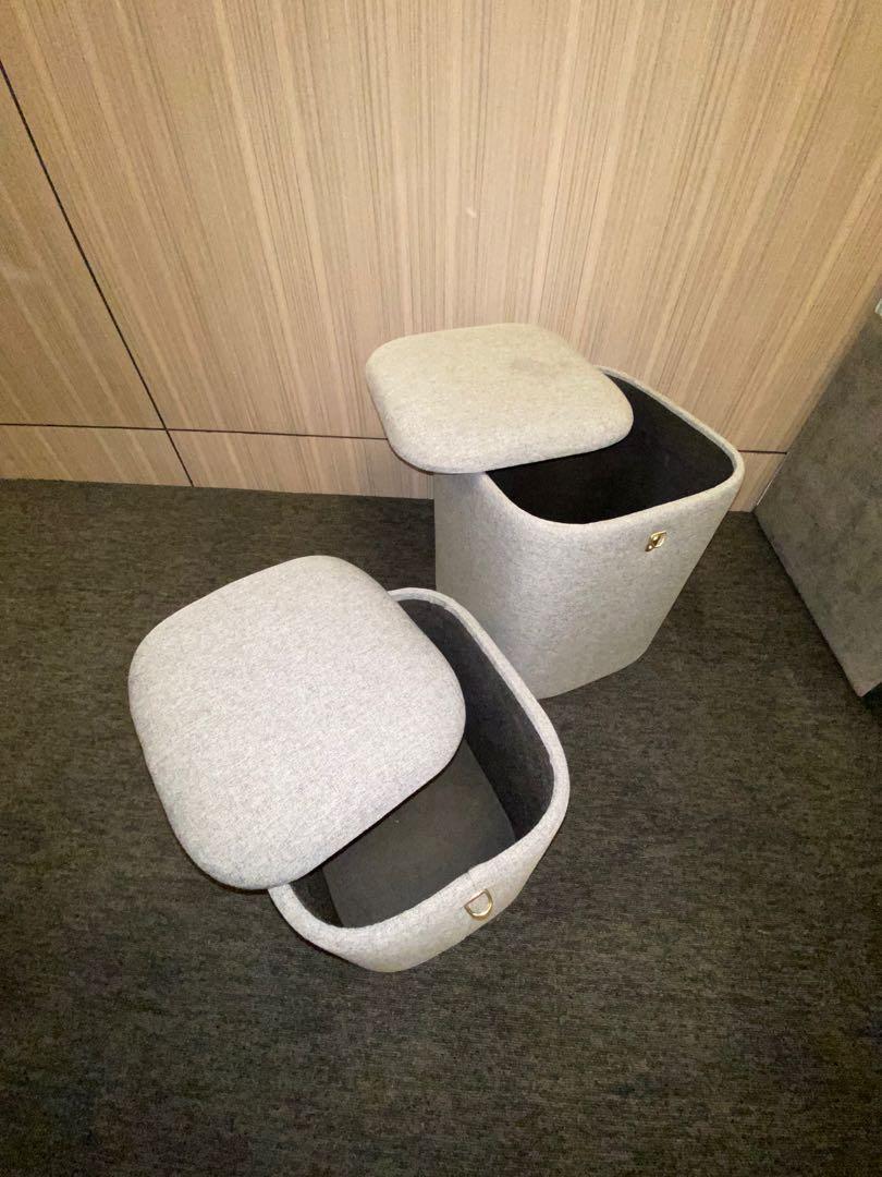 MULTI USE OTTOMAN (Category: Storage Boxes & Baskets) located in Quezon City. Submitted by xlgkx (Listing ID 1064977685, Image 3). Description: This is the price for 1 Never used Multi use as an ottoman, side table, or storage Soft and cushioned .