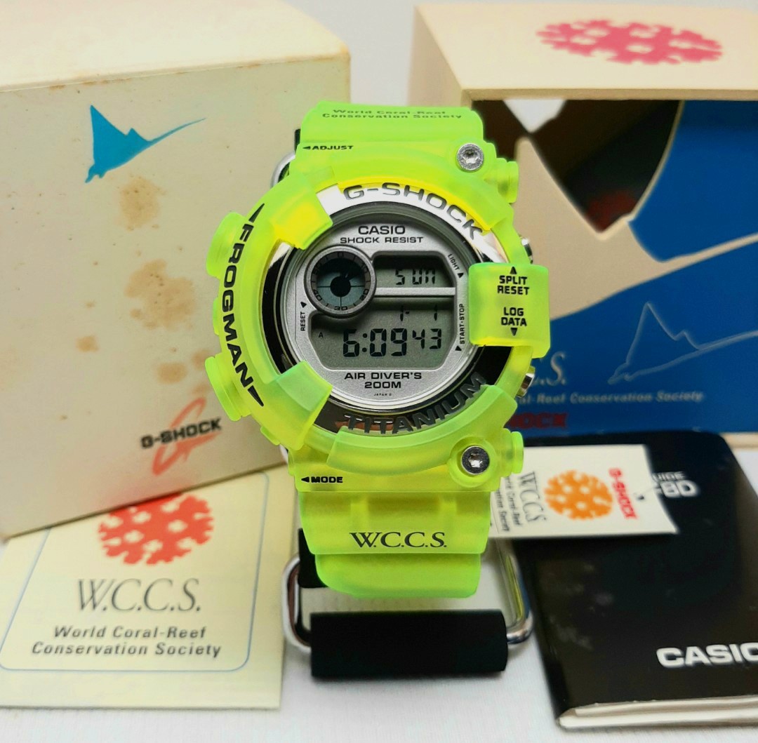 Sold” New Old Stock G Shock Frogman DW8201 WCCS World Coral Manta