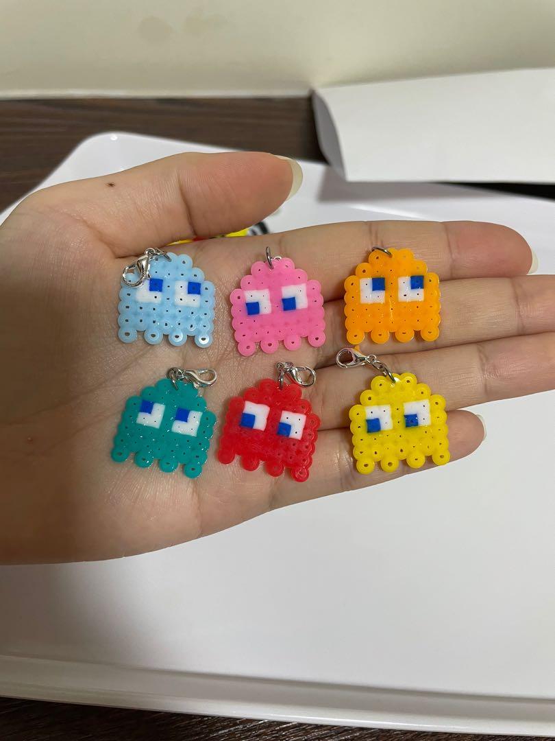 Perler/hama bead pacman charm, Hobbies Toys, Stationery Craft