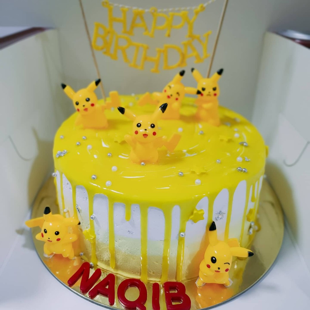 LZ】 Pokemon Cake Toppers Supplies Happy Birthday Pikachu Cupcake card Cake  inster Children Boy Girl DIY Baking Tool Accessories Gift | Lazada