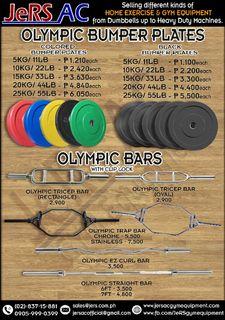 Plates & Bars for Barbell & Dumbbells - Home Exercise or Gym Equipment