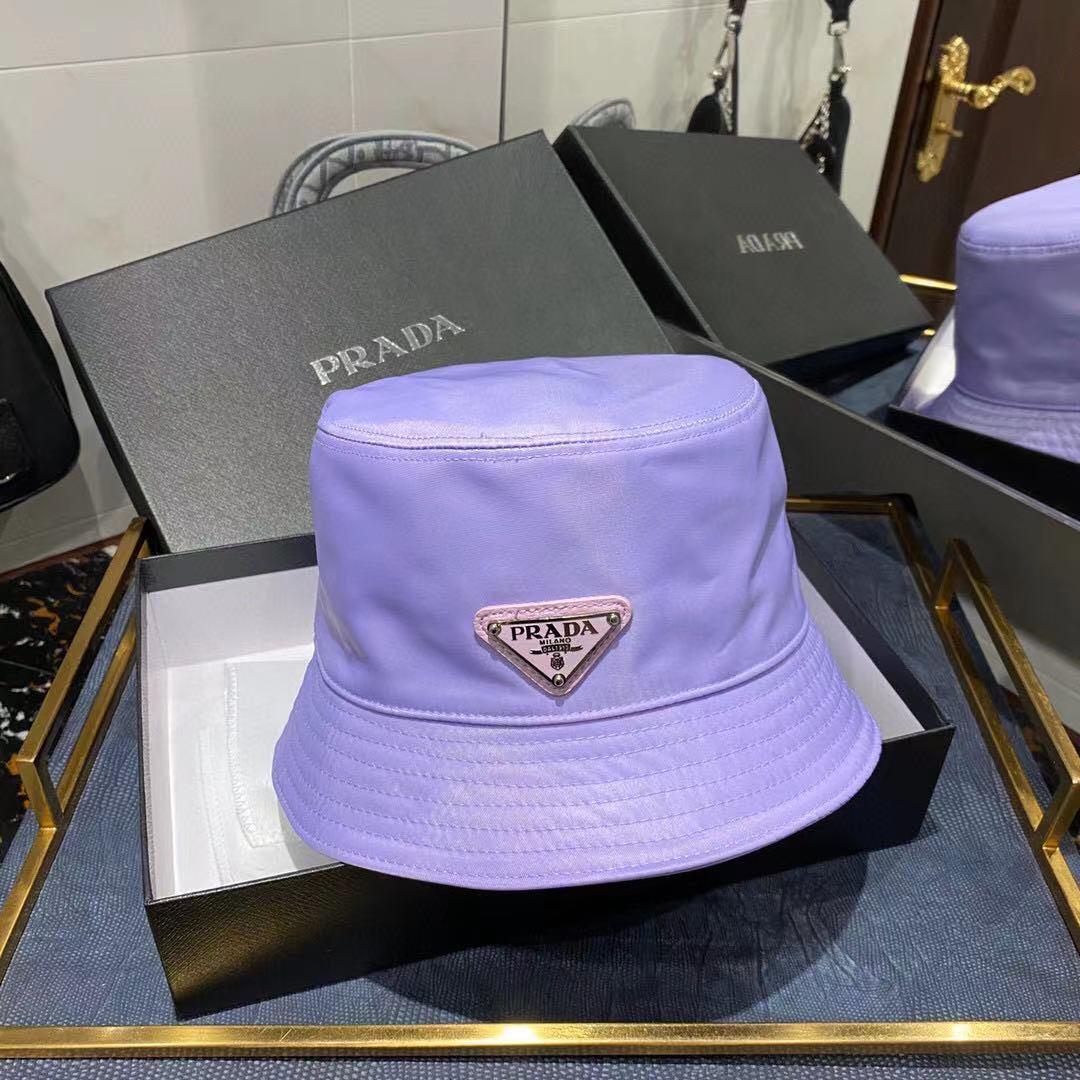 purple prada bucket hat