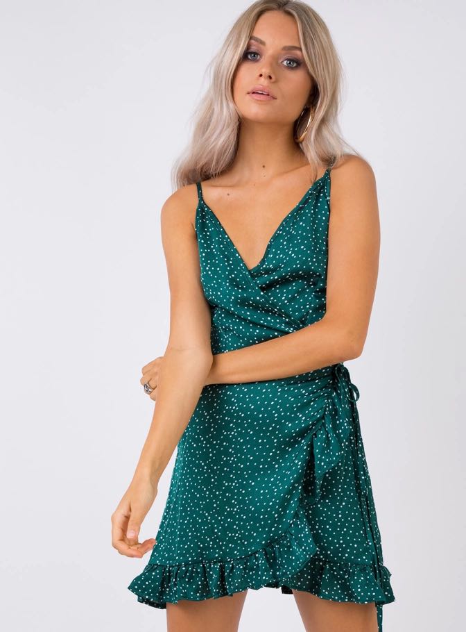 Princess polly hotsell green wrap dress
