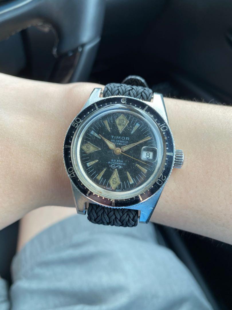 Rare Timor Skin Diver Vintage Incabloc WWW Dive Watch Longines Omega Seiko  Doxa Waltham Baltic Breitling, Mobile Phones  Gadgets, Wearables  Smart  Watches on Carousell