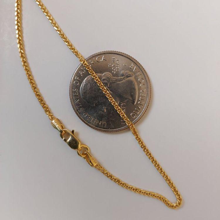 Real Gold Bracelet 14K Real Gold Jewelry Wheat Chain MIDAS