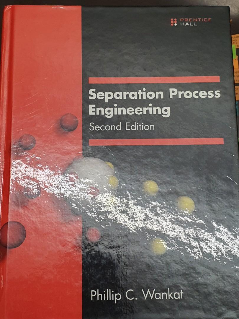 Separation process engineering (Category: Office & Business Technology) located in Singapore. Submitted by veratiff (Listing ID 1065001656, Image 1). Description: good fundamemtal textbook for unit separation. limited pencil markings in book. Hard cover.
