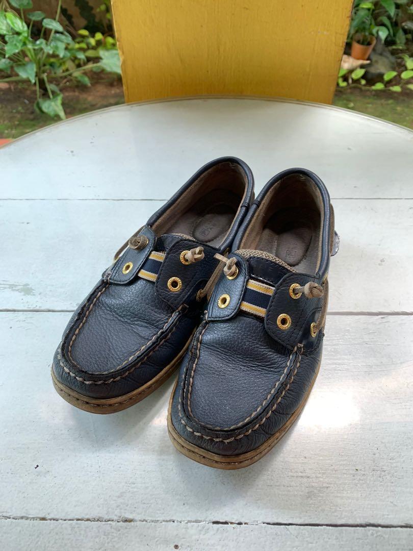 Authentic Tumbled Leather Boat Shoes 