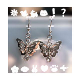 Stainless Steel Butterfly Earrings