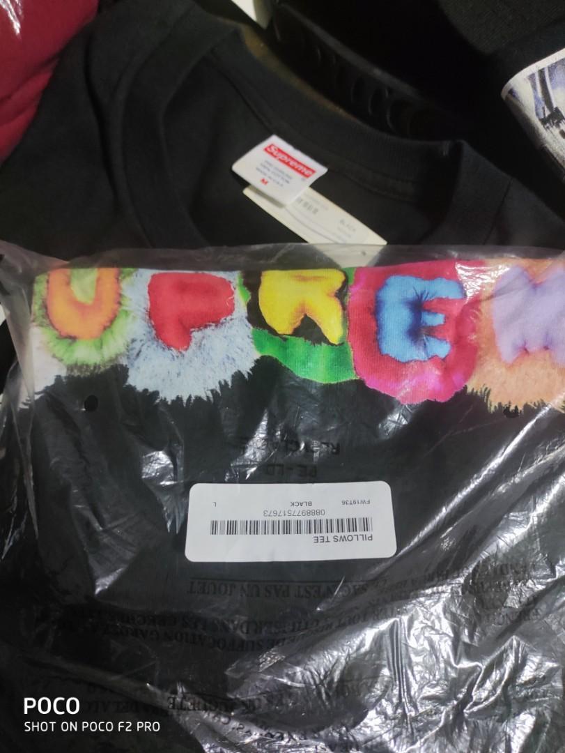 supreme pillows tee black