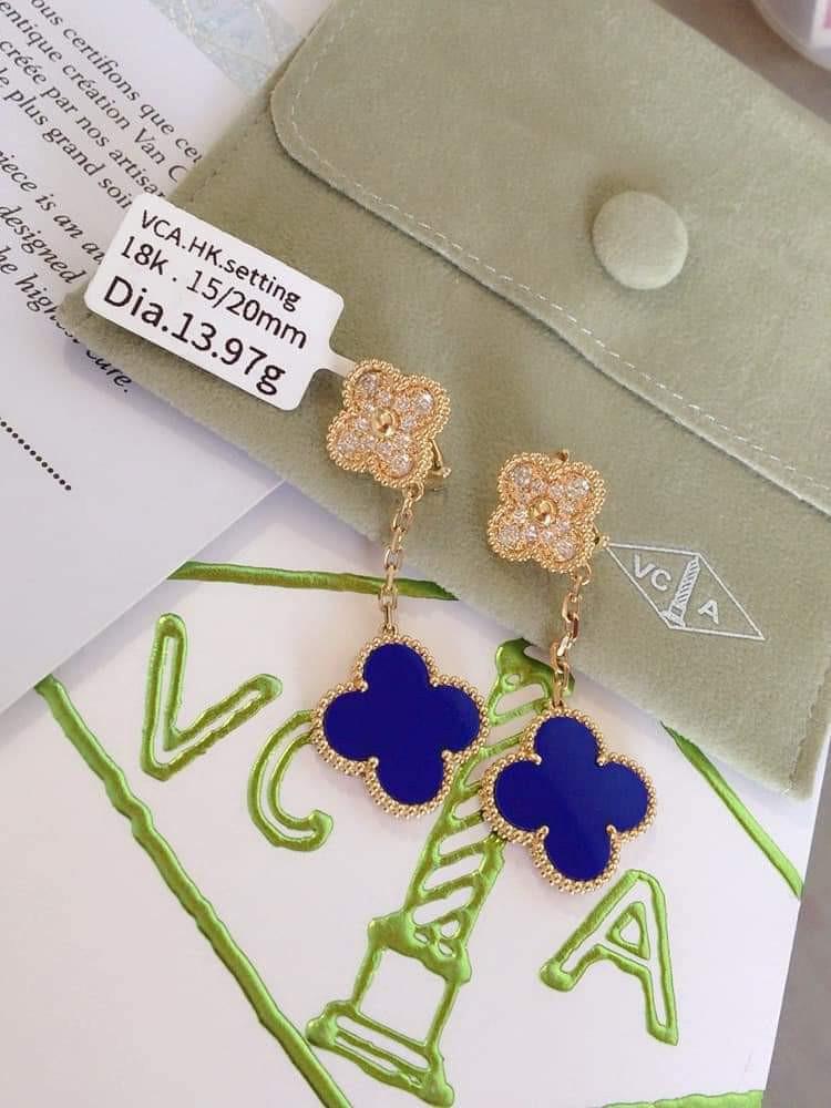 Vca Diamonds Dangling Earring with inclusion, Women's Fashion, Jewelry