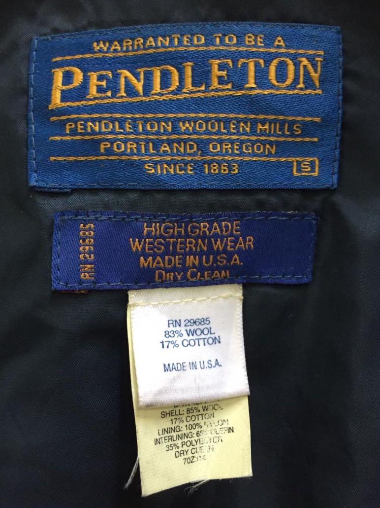 Vintage PENDLETON Thinsulate 3M Aztec Wool Blend Long Jacket Made
